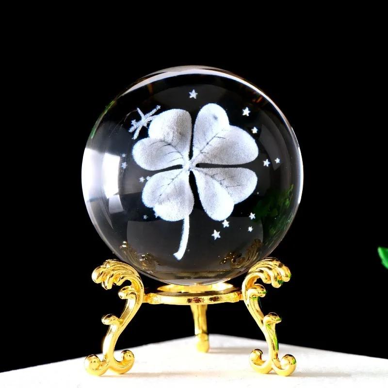 Creative Crystal Figurines Clear Orb Celestial Sphere Valentines Day Gift Graduation Keepsake Christmas Decorations Desk Accesso