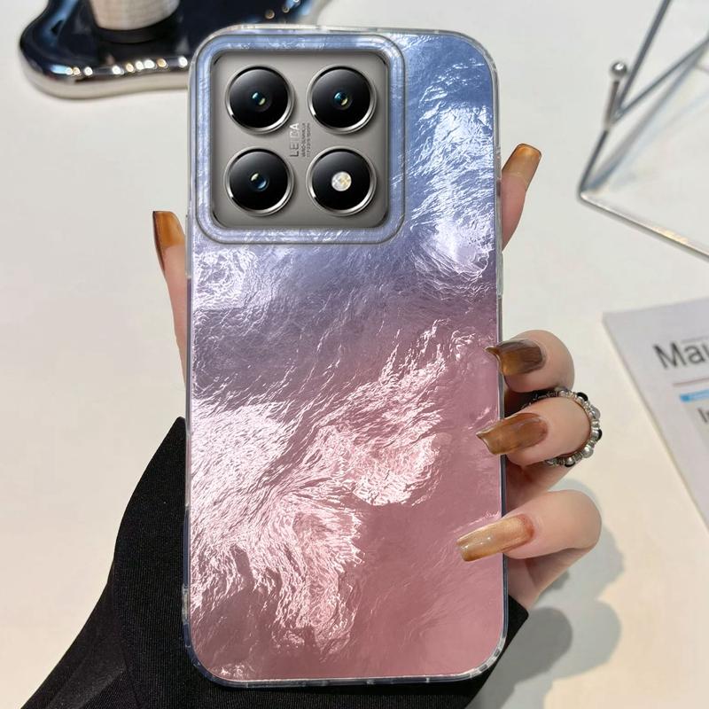 

Градиентная ледяная текстура Чехол для телефона для девочек и женщин для Xiaomi 14T 13T Pro 14Tpro 11 Lite 5G NE Силиконовый противоударный чехол-накладка Xiaomi 13T Pro белый