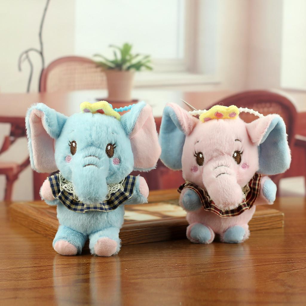 Plush Elephant Keychain With Cute Bowtie Soft Toy For Bag Decoration And Gift
