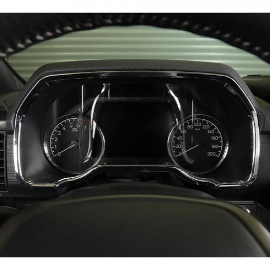 Chrome Dashboard Meter trument Box Panel Frame Cover Trim for Ford F150 +