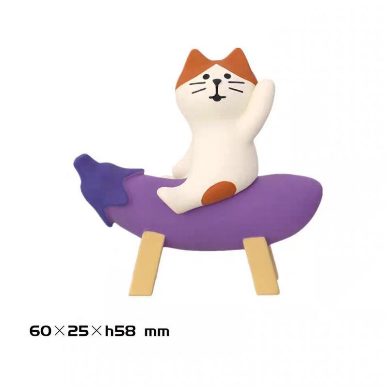 Creative Japanese Cat Groceries Summer Watermelon Cat Series Play Gifts Ins Resin Crafts Diy Small Ornaments Collection Gifts