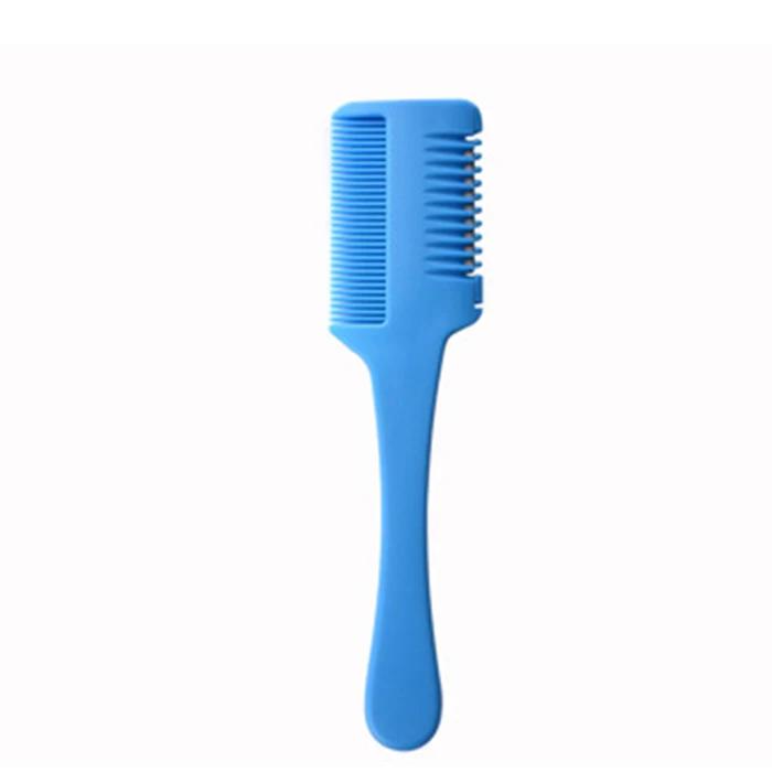 1pc Hairdressing Comb Haircut Brush Carbon Handle Hair Brushes with Razor Blade Hair Thinning Trimmer Salon Barber Styling Tools