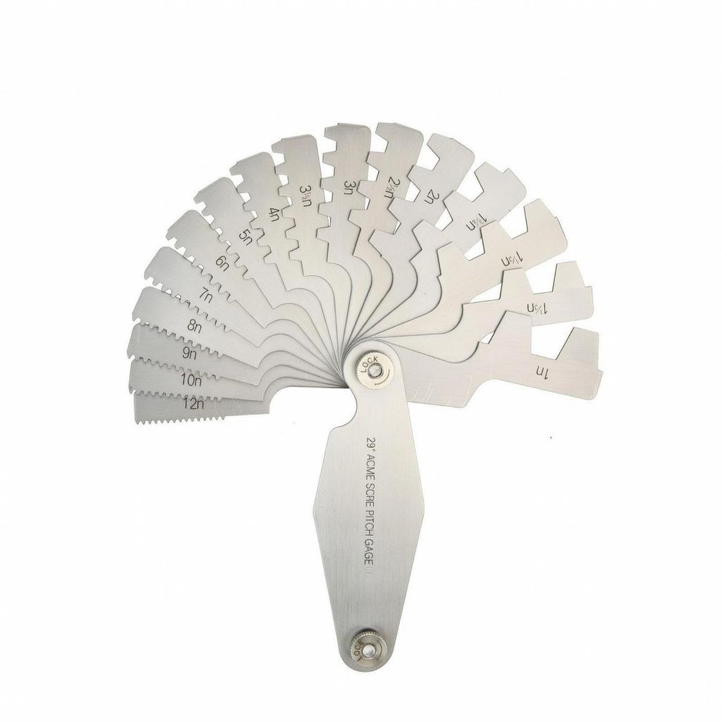 29 Degree Trapezoidal Screw Pitch Gage Clearly Marked Measuring Tool Sturdy