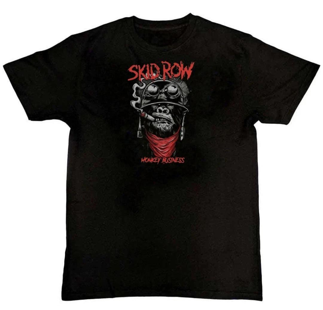 Skid Row Monkey Business Graphic Print Unisex Mens T-Shirt S M L XL 2 3 4 XL S