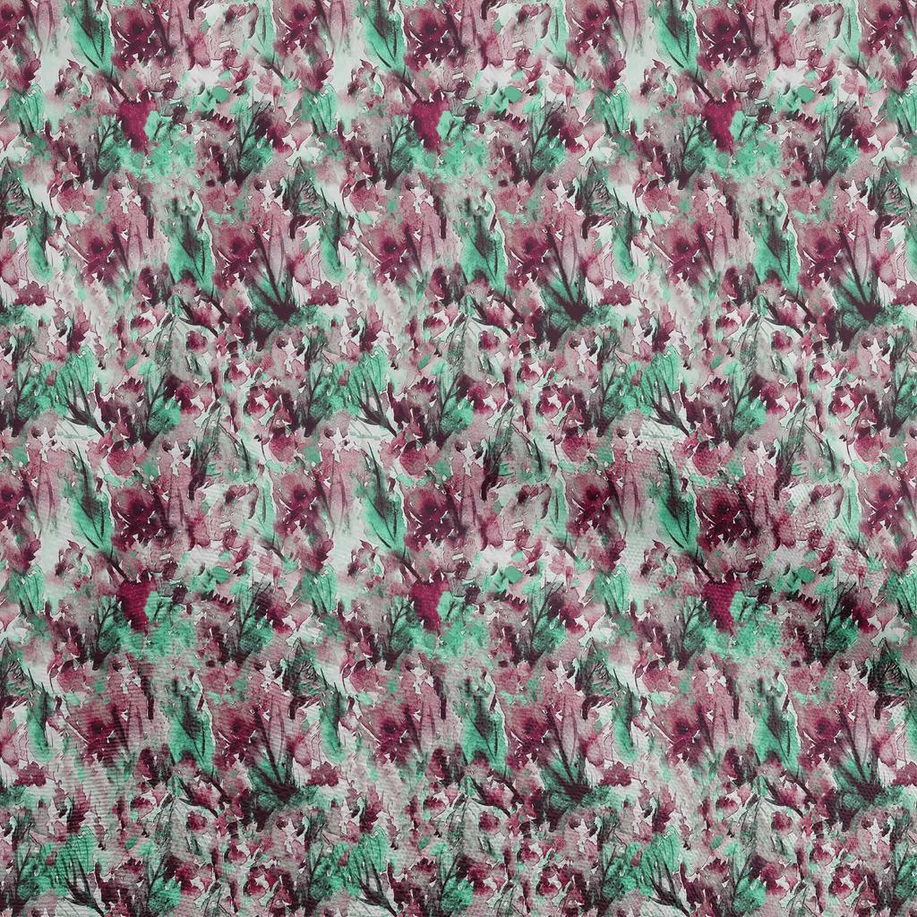 oneOone Cotton Flex Dusty Teal Green Fabric Abstract Floral Sewing Material Print Fabric By The Yard 40 Inch