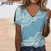 Women's Fashion Casual Short Sleeve V Neck Blouses & Shirts