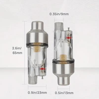 1/4PC Mini Airbrush In-Line Filter System - Effective Water Oil Separator and Moisture Trap for Smooth Airbrush Painting