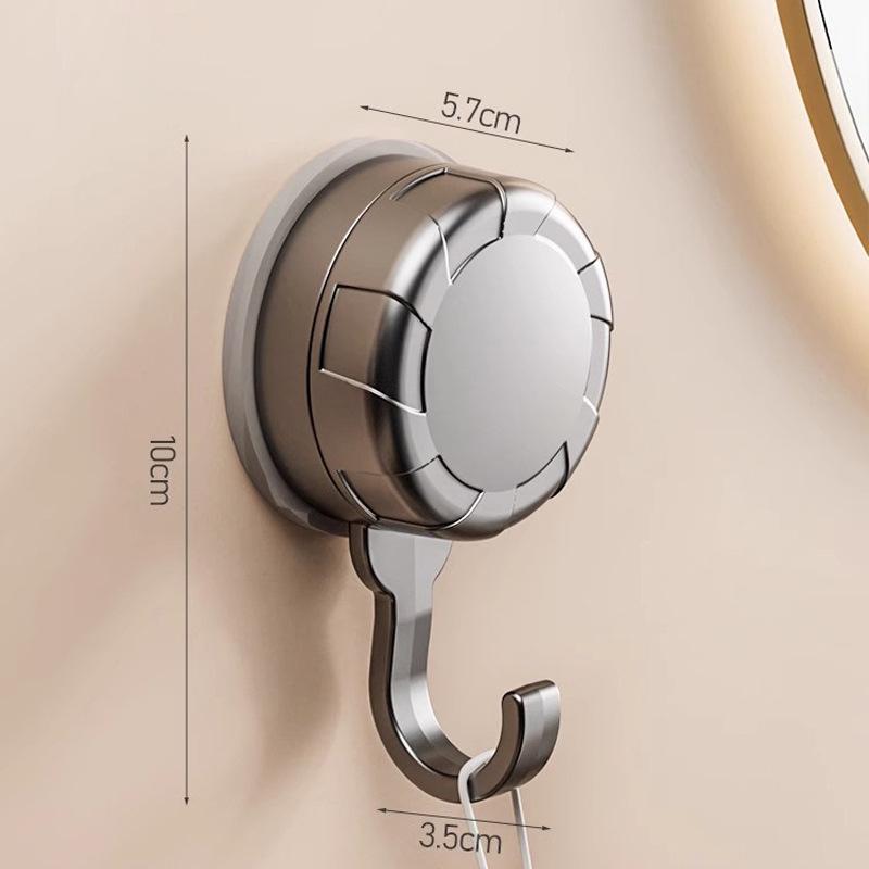 Bag & Clothes No-Drill Adhesive Hook: Traceless, Strong Vacuum Suction for Bathroom Use