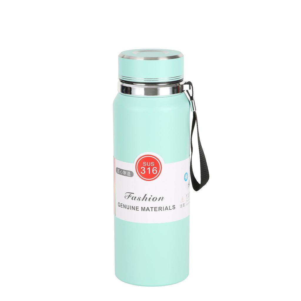 Premium 316 Stainless Steel Portable Sports Thermos with Tea Infuser and Lanyard