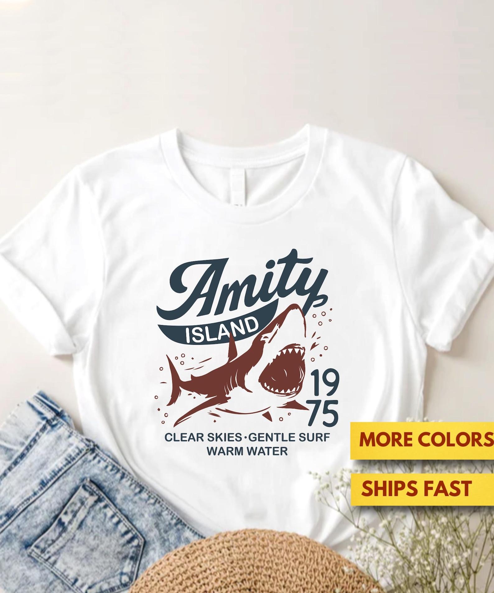 Jaws 50th Anniversary Jaws 1975 Shirt, Amity Island Shirt Bigger Boat, Bruce The Great White Shark Horror Classic, Jaws GifT shirt, Soft Tee M