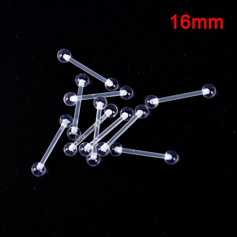 

10 шт акриловое прозрачное мягкое кольцо для языка, пирсинг, сексуальные украшения для тела 16mm