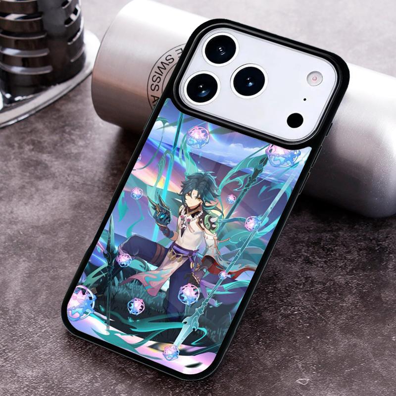 Genshin Impact Xiao soft Phone Case for iPhone 17 16 15 Pro Max Air 14 13 12 11 Plus Shockproof Cover