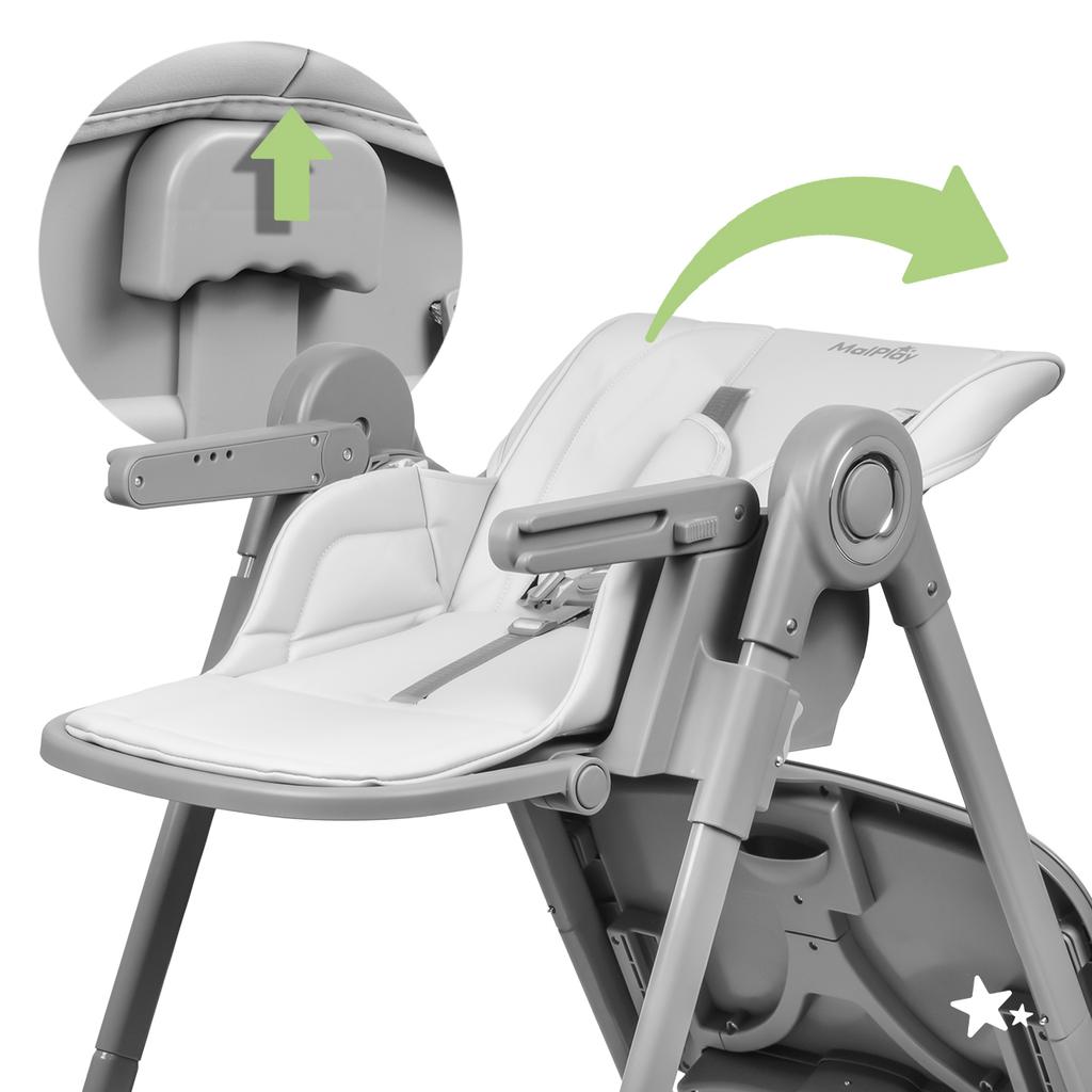 Savro 2-in-1 Folding Baby Highchair With Adjustable Tray And Straps