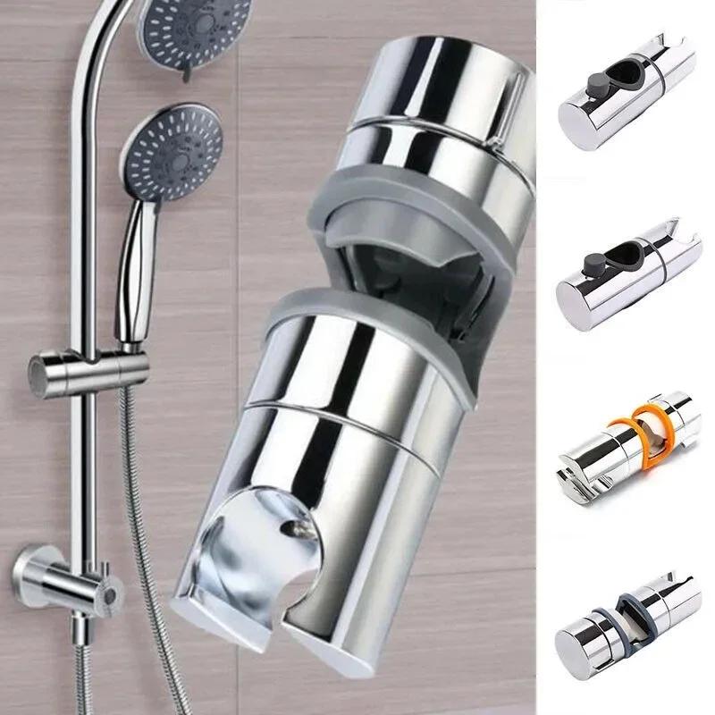 1pcs Universal Shower Head Holder Adjustable 18~25mm ABS Chrome Shower Rail Holder Bathroom Accessories Shower Mounting Brackets