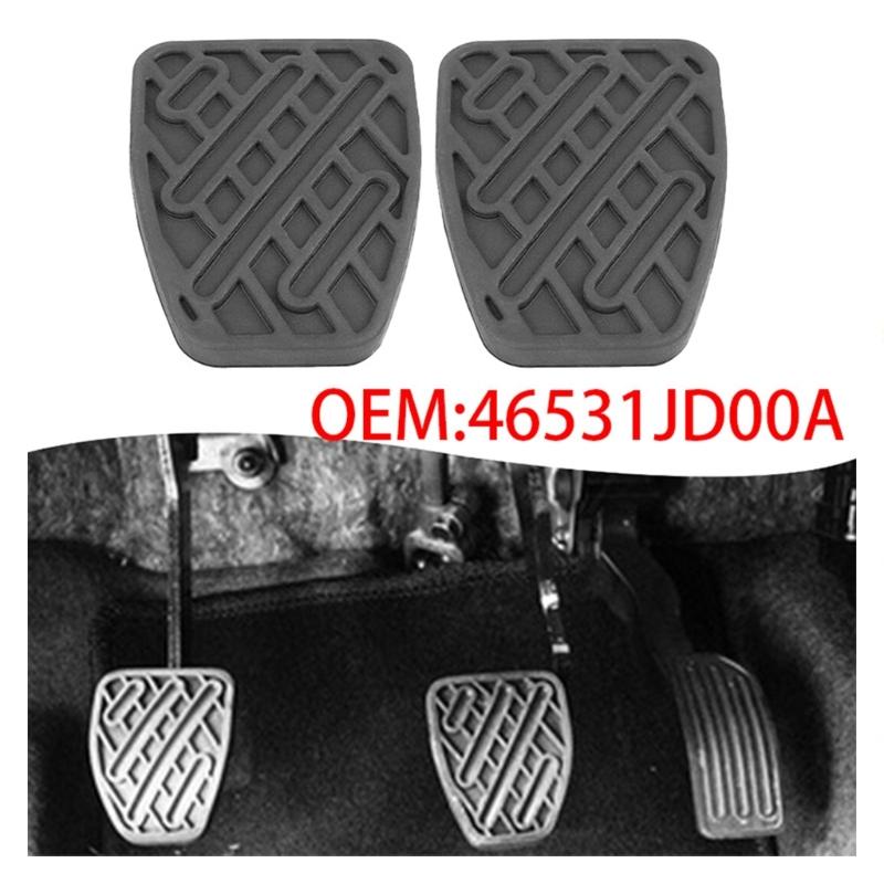 1 Pair Clutch Brake Pedal Rubber Pad Fit for QashqaiJ10 J11  Sport 46531JD00A Auto Brake Clutch Pedal Cover