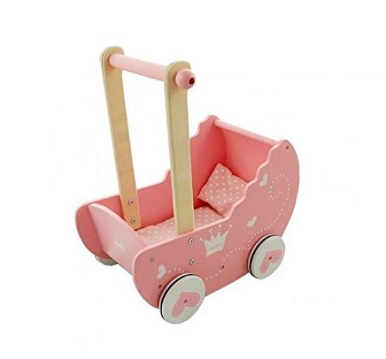 Buy Lelin Wooden Doll Pram Wooden Toy 
