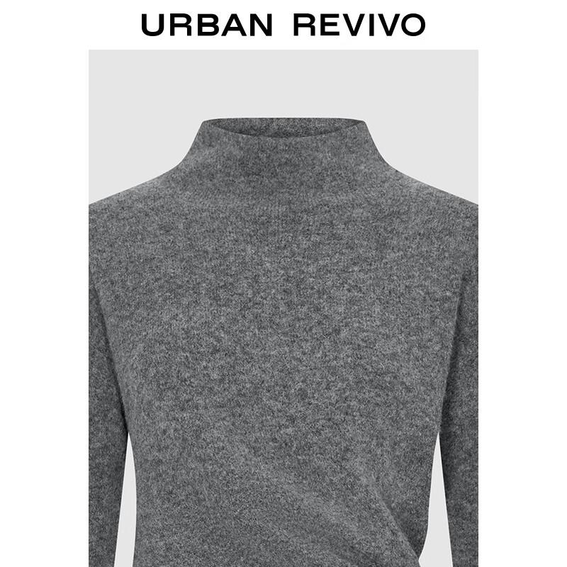 UR Women's Winter 2025 Irregular Pleated Knit Sweater