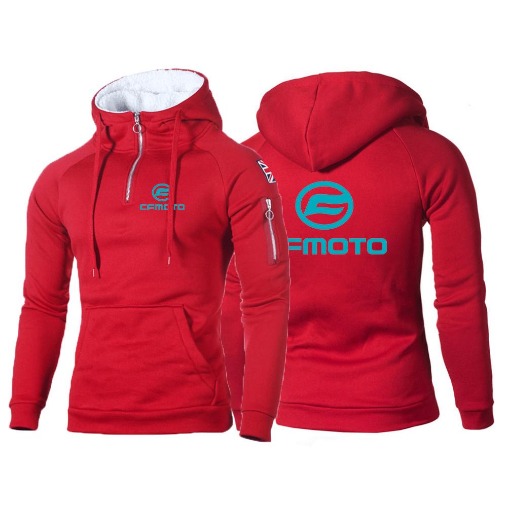 

2025 Spring And Autumn Man s Fashion Comfortable Hooded Jacket Cfmoto Logo Print Classic Cardigan Hoodies Drawstring Slim Coat 3XL