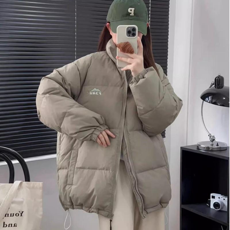 Winter down cotton clothes women's short new loose large size thickened couple bread clothes jacket tide