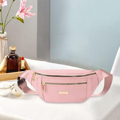 Fashion Women Fanny Pack Curea reglabilă în talie cu 2 buzunare cu fermoar Geanta de călătorie Antrenament Sport