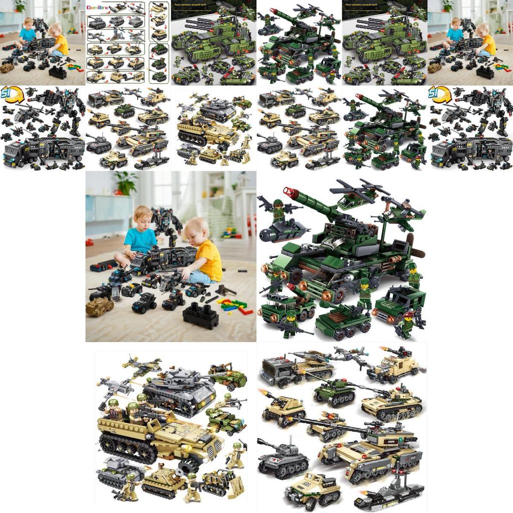 Military Battleship Building Blocks Set For Kids With Plastic Pieces And Large Size