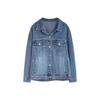 Women's Vintage Warm Denim Jacket Denim Jacket Plus Size Long Sleeve Jacket