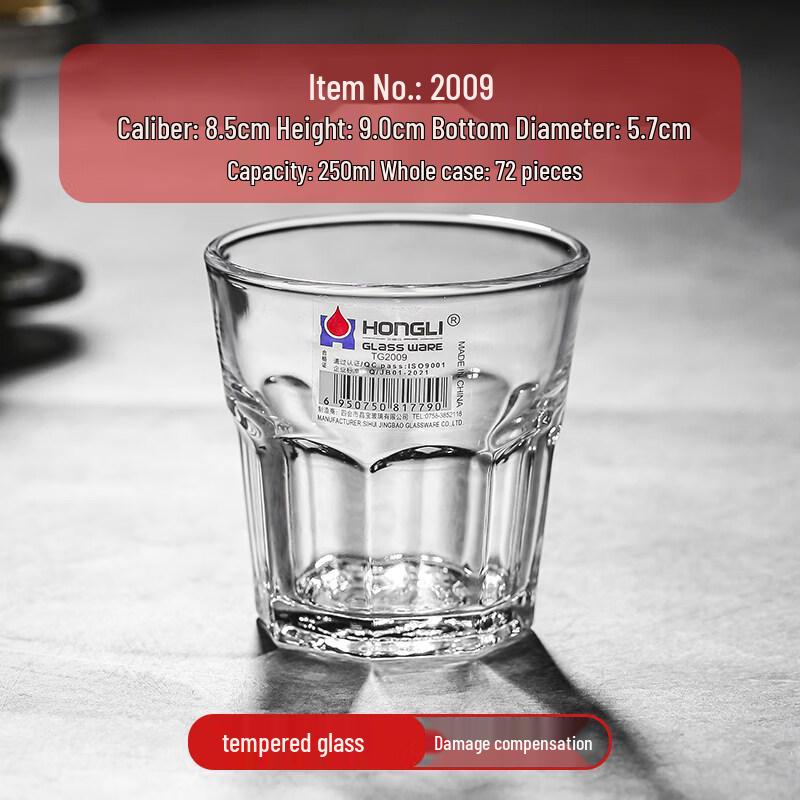 ZISIZ KTV Octagonal Tempered Glass Cup