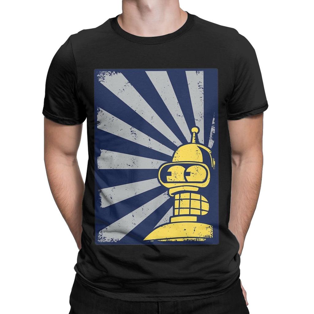 T-shirt Uomo Benders Ray 100% Cotone T-shirt Divertenti Girocollo Manica Corta Abbigliamento Idea Regalo