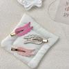 2pcs Crystal Rhinestone Traceless Hair Clip Dopamine Korean Wing Girls Hairpin Hair Accessories Acetate Cosmetic Clip Headwear
