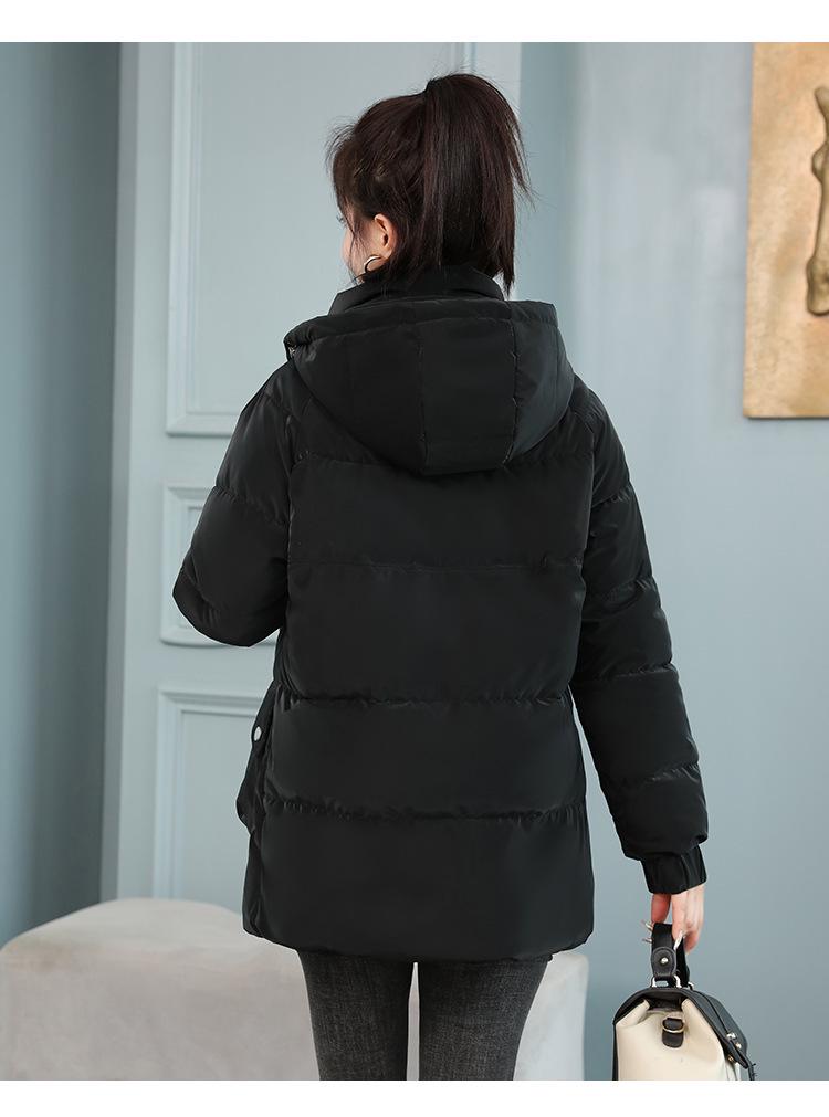 2025 Women's Mid-length Korean Style Loose Down Puffer Jacket - Stylish, Thickened, and Versatile Cotton Coat