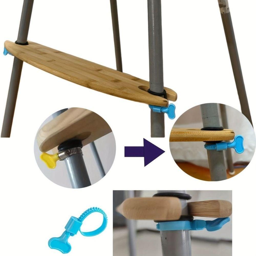 50cm Adjustable HighChair Foot Rest Natural Bamboo Wooden Toddler Chair Footrest Baby High Chair
