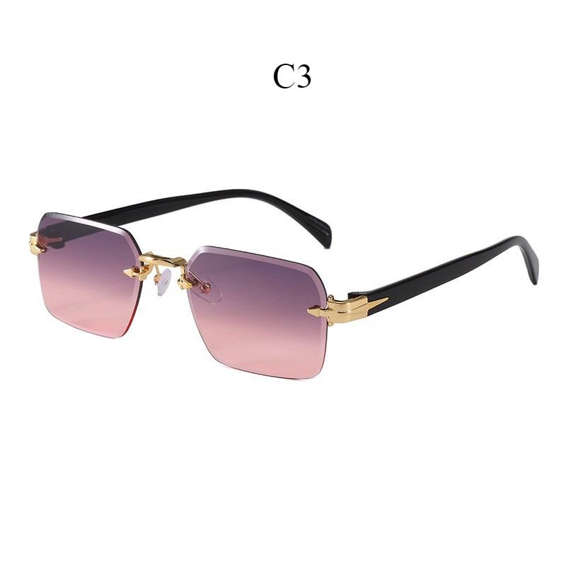 Men's sunglasses, new fashionable sunscreen sunglasses, personalized frameless trimmed sunglasses