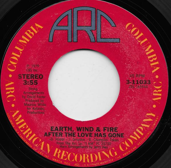 

7inch Record EARTH, WIND & FIRE - After The Love Has Gone 311033 ARC, Columbia 1979 US Soul/Funk Used