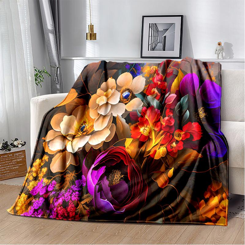 HD Pretty Flower Daisy Rose Chrysanthemum Blanket,Soft Throw Blanket for Home Bedroom Bed Sofa Picnic Travel Cover Blanket Kids