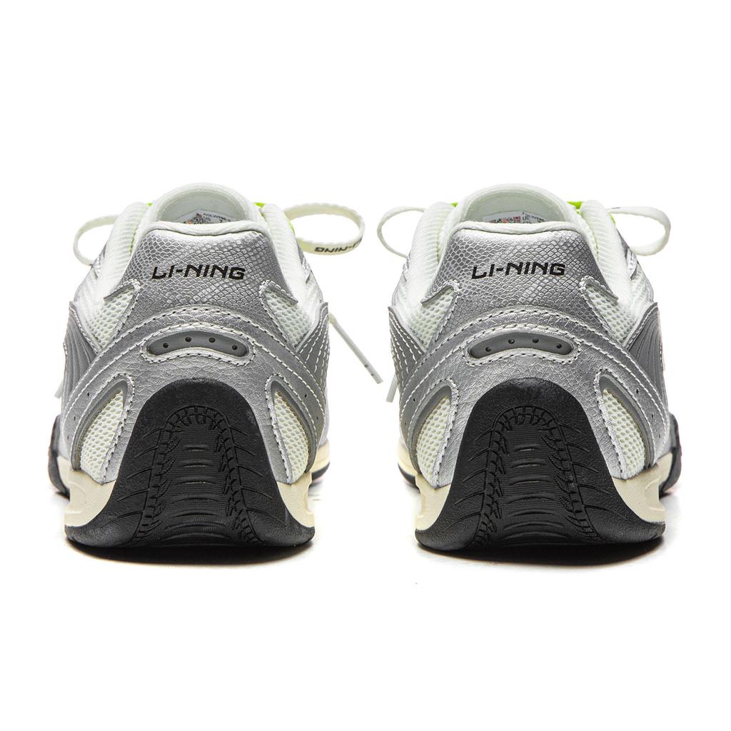 Li Ning Classic Thin Sole Retro Fashionable Comfortable Lightweight Soft Elastic Non-Slip Wear-Resistant Casual Shoes Women Sneaker Silver AGLW196-2