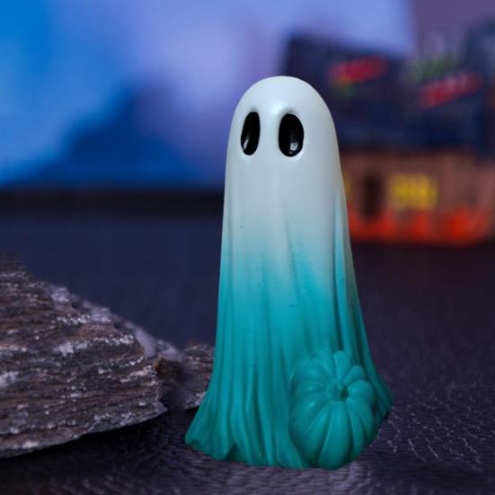 

Ghost Figurine Resin Ghost And Pumpkin Statue Collectible Ghost Centerpiece for Halloween Party Table Mantel Decoration синій