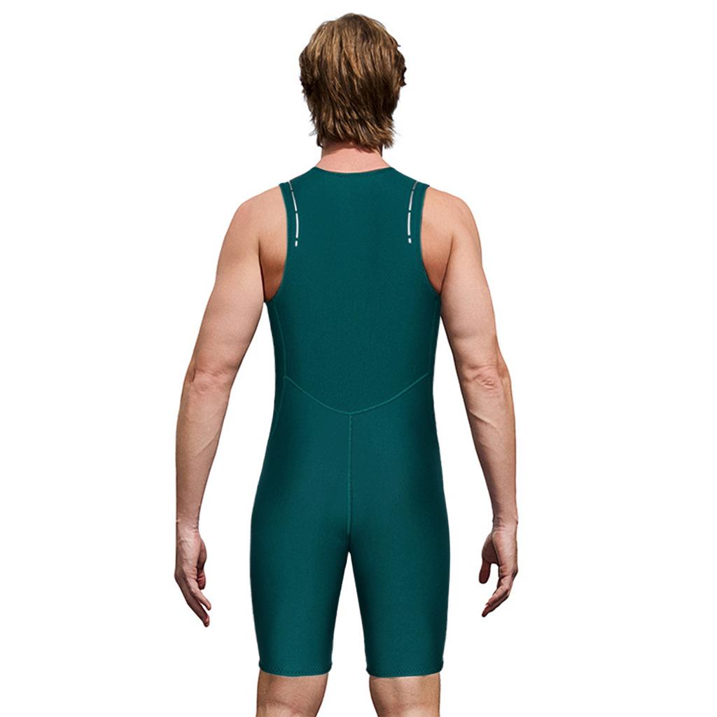 2MM Short Sleeveless Wetsuit Front Zip Diving Suit for Men Swimming Snorkeling Surfing Water Sports