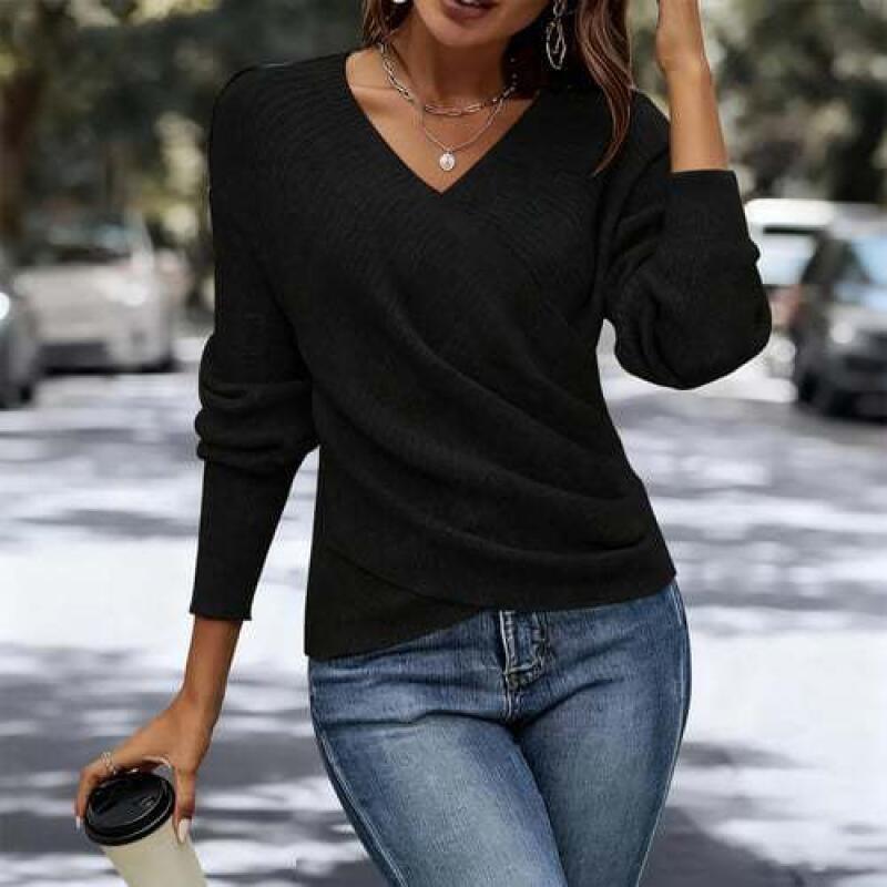 Fashion Women Knitwear Sweater Slim V Neck Long Sleeve Sweaters For Women Autumn Winter Jumper Tops