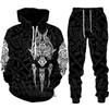 Spring Autumn 3D Printed Fierce Eagle Pattern Hoodies Sweatshirt Men's Sweatpants Set Unisex Tracksuit Fashion Men Clothing Suit