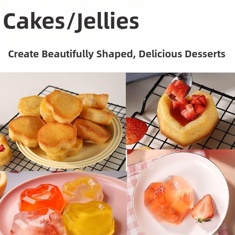 12-Cavity Silicone Cake Mold Non-stick Pudding Jelly Mold Flexible Chocolate Mold  Valentine Gift