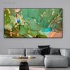 Abstract Dark Gray Blue and Gold Fluid Art Canvas Painting Luxury Gold Foil Posters and Prints for Living Room Decor Cuadros