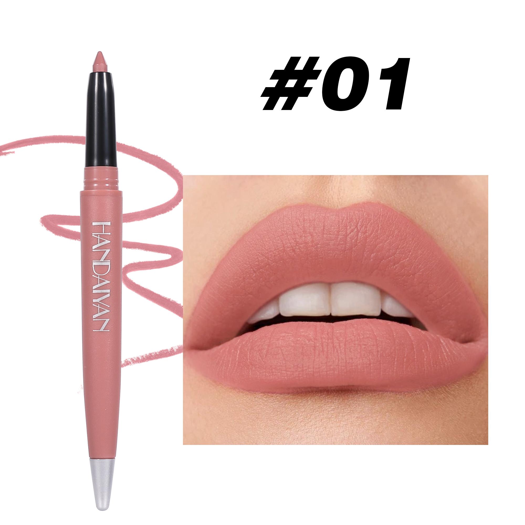 

Handaiyan 6 цветов матовая водостойкая бархатная нюдовая помада карандаш сексуальный красный розовый пигменты макияж стойкий профессиональный 01