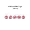 For VW Polo Golf MK6 MK7 MK7.5 CC Scirocco Arteon Touareg Taigo 14MM Car WE37 Remote Key Badge Emblem Metal Logo Stickers Tire Valve