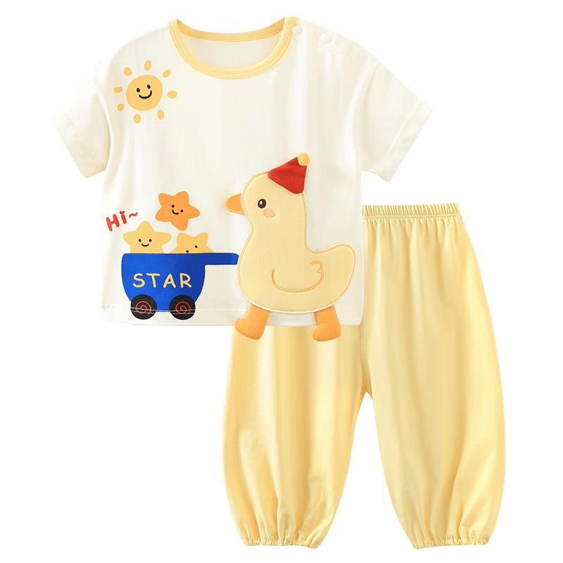 Youqi Baby Unisex Summer Short Sleeve Pants Set