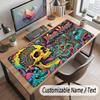 Skull Gothic Theme Customized Mouse Pad Personalized Print Name Text Desk Mat For Home Office Table Decor