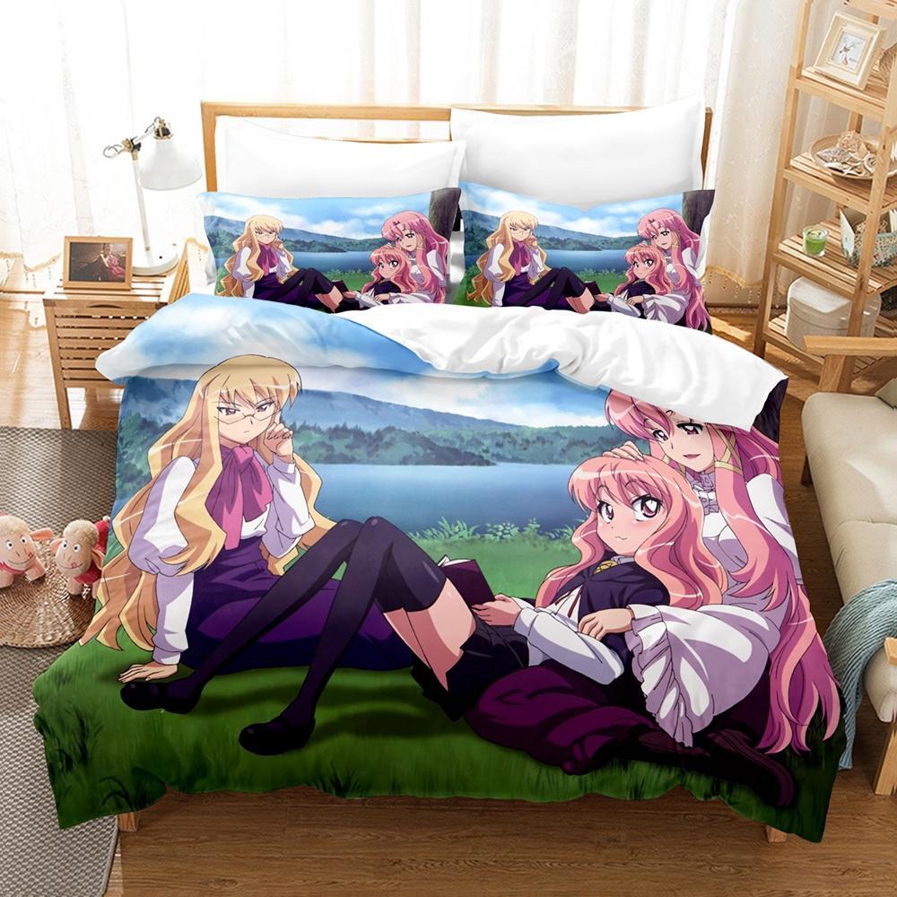 New Anime The Familiar of Zero Bedding Set Single Twin Full Queen King Size Bed Set Adult Kid Bedroom Duvet Cover Sets Anime Bed