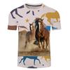 2022 Men's 3d Horse Printed T-shirts Horse Crew Neck Short Sleeve Street Clothes Hip-hop Trend Male Clothes Summer 6xl Tees Tops