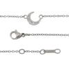 Phiten Crescent Moon Double Diamond Titanium Necklace for Simple [Fefe] Fe-fe×phiten [Special Edition] Men, Women, Couples,