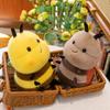Cute Bee Plush Toy Stuffed Animal Pillow Soft Short Plush Pp Cotton Filling Gift