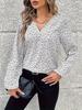 Women's Autumn Polka Dot V-Neck Long-Sleeve Blouse 2025